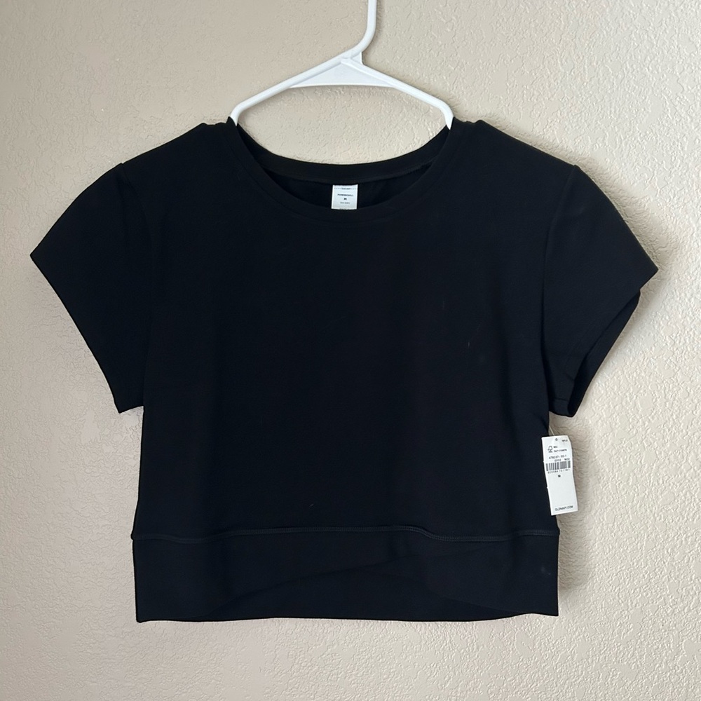 Old Navy Powerchill Black Short Sleeve Top NWT